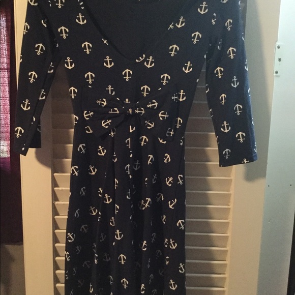 Navy blue anchor dress - Picture 2 of 2